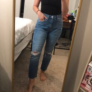 Madewell high rise slimboy